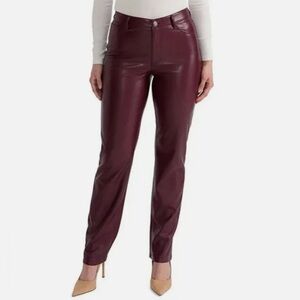 Joie Deep Burgundy Faux Leather Pants